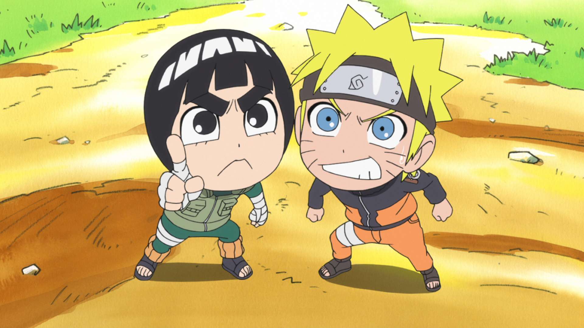 Naruto SD-Rock Lee : Les Péripéties d'un ninja en herbe - Épisode 1 : Rock  Lee, le ninja incapable d'utiliser le Ninjutsu / Le rival de Rock Lee,  c'est Naruto!, image size:1920x1080